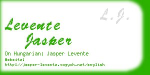 levente jasper business card
